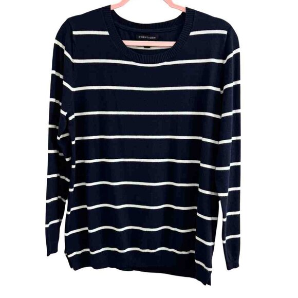 Hawthorne Deep Navy Blue Striped Sweater, Sz XLP - Picture 1 of 2